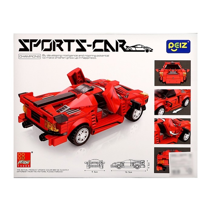 Конструктор Гонка &laquo;Спорткар&raquo;, 302 детали