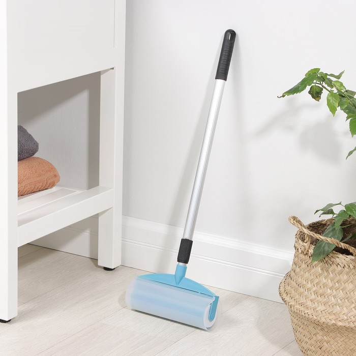 Силиконовый ролик для чистки мебели и уборки пола, алюминиевый черенок, 20×9×52(92) см Силиконовый ролик для чистки мебели и уборки пола, алюминиевый черенок, 20×9×52(92) см