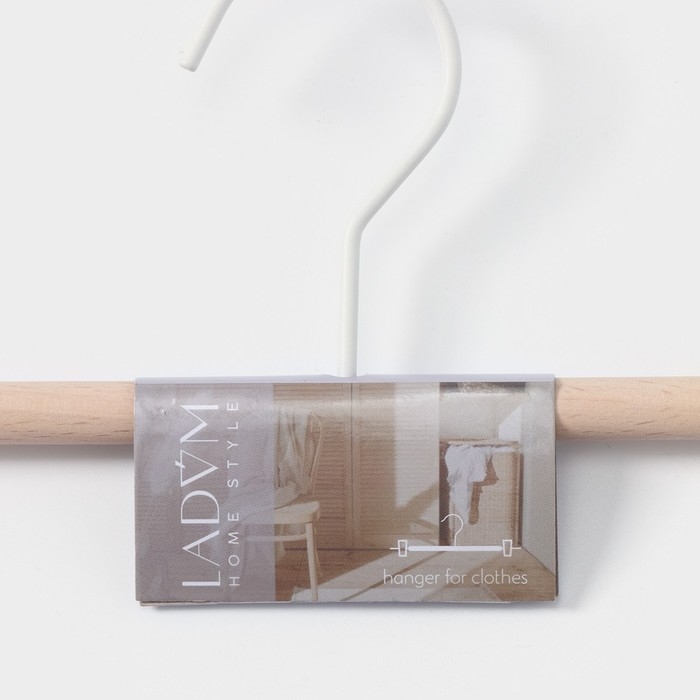 Вешалка для брюк и юбок LaDо́m Laconique, 28×11,5×2,8 см, с зажимами, цвет белый Вешалка для брюк и юбок LaDо́m Laconique, 28×11,5×2,8 см, с зажимами, цвет белый