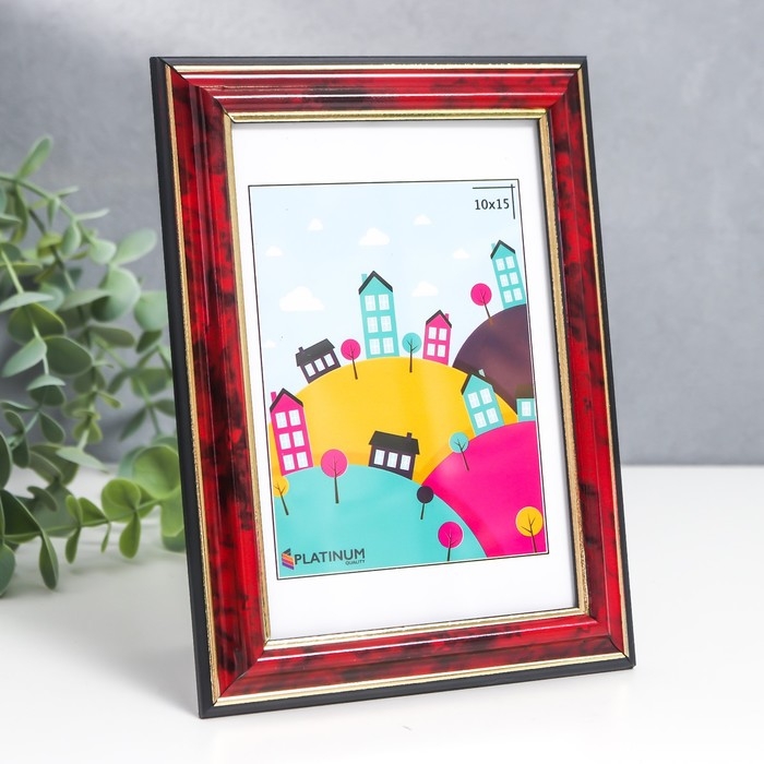 Фоторамка пластик Фоторамка пластик "Офис 2" 10х15 см, яшма