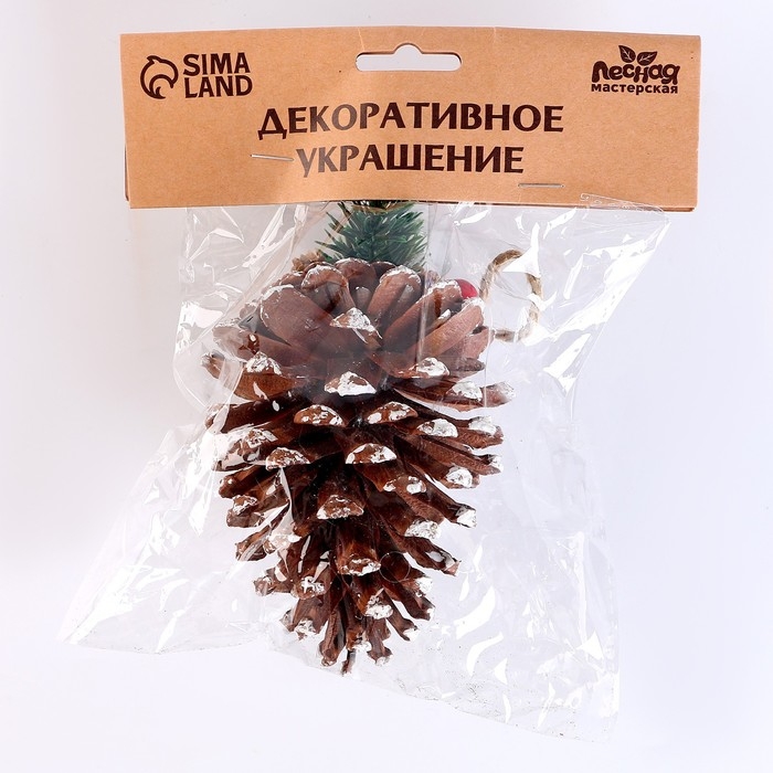 Шишка декоративная «Новогодниий праздник» 7 × 7 × 12 см Шишка декоративная «Новогодниий праздник» 7 × 7 × 12 см