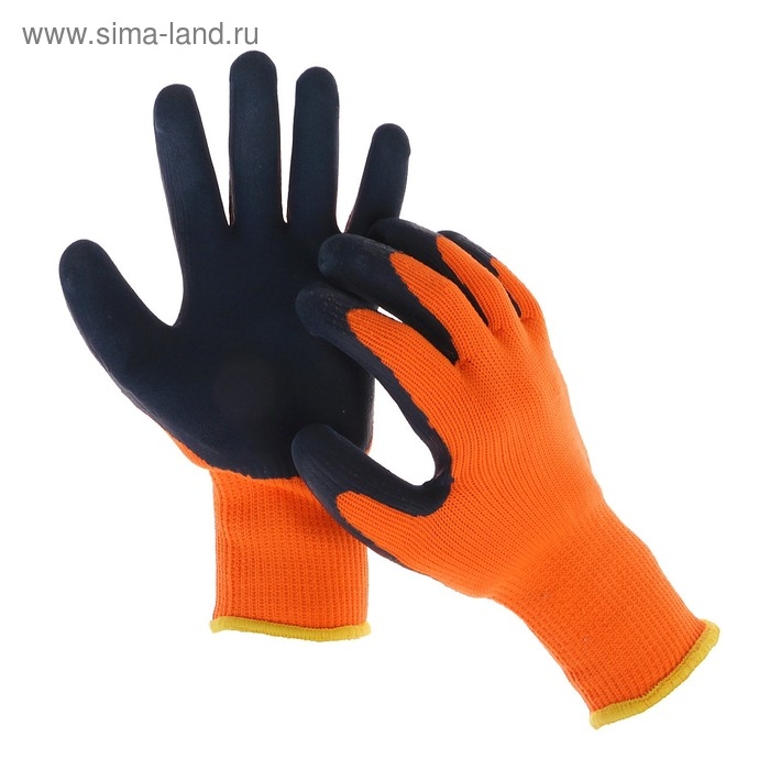 Перчатки садовые, нейлоновые, утеплённые до -20°С, с двойным латексным обливом, размер 10, Greengo Перчатки садовые, нейлоновые, утеплённые до -20°С, с двойным латексным обливом, размер 10, Greengo