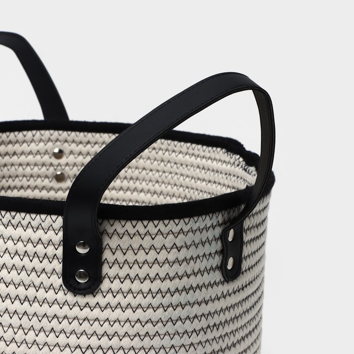 Корзина для хранения LaDо́m Sweet home, ручное плетение, 31×31×24 см, цвет белый Корзина для хранения LaDо́m Sweet home, ручное плетение, 31×31×24 см, цвет белый