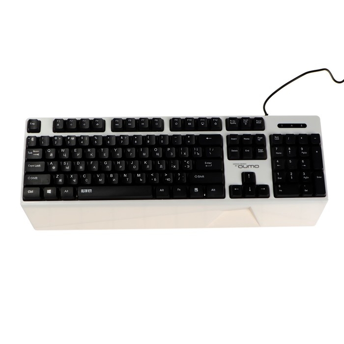 Клавиатура Qumo Twins K68, игровая, проводная, мембранная, 104 клавиши, USB, подсв, чёрная Клавиатура Qumo Twins K68, игровая, проводная, мембранная, 104 клавиши, USB, подсв, чёрная