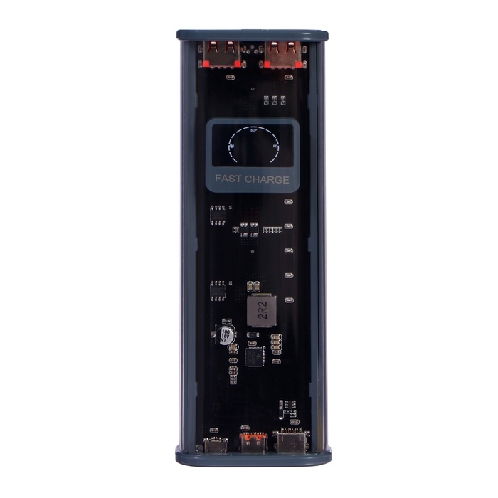 Внешний аккумулятор CRR-29, 20000 мАч, 2USB, 3А, дисплей, быстрая зарядка, серый Внешний аккумулятор CRR-29, 20000 мАч, 2USB, 3А, дисплей, быстрая зарядка, серый