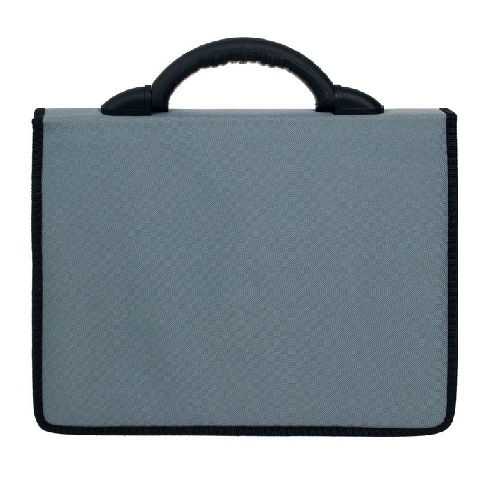Портфель деловой 350 х 260 х 100 мм, текстильный, 2 отделения "Ладога" комбинированный серый, 1С112