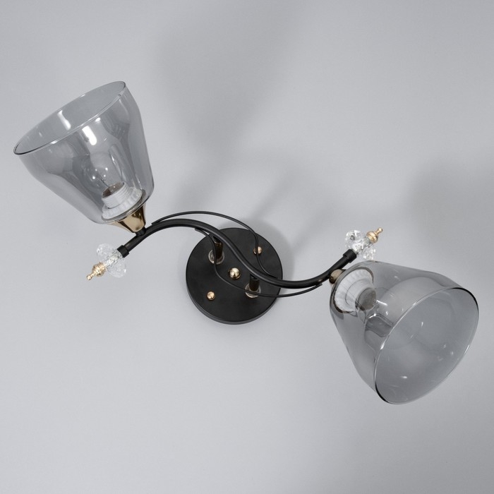 Люстра Люстра "Клео" 2хЕ27 40Вт черный 50х22х24см BayerLux