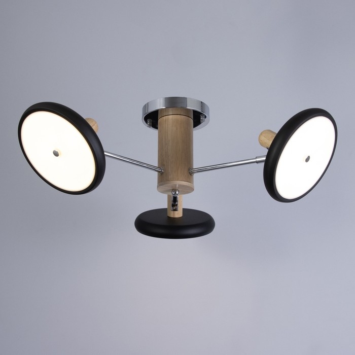 Люстра Люстра "Джулия" 3хLED 72Вт 3000-6000К черно-хромовый 62х62х22 см