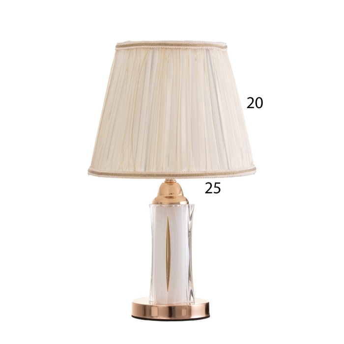 Лампа настольная Лампа настольная "Ясмин" 1х40Вт Е27 1х3Вт LED золото 25х25х43см