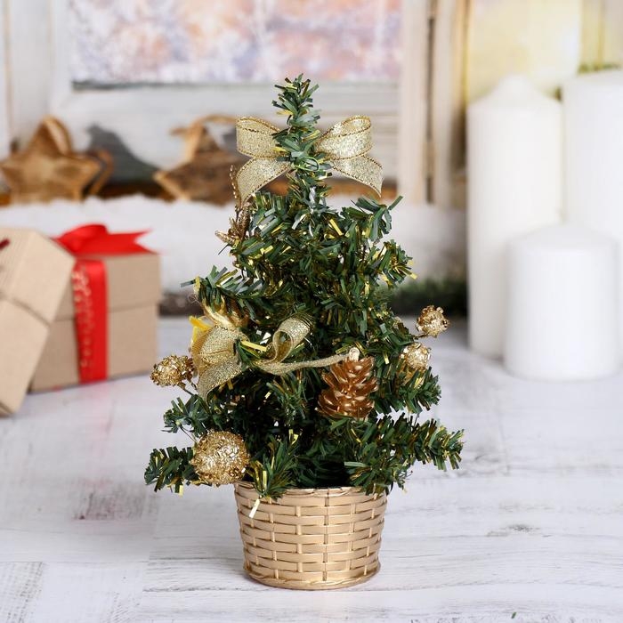 Ёлка декор Ёлка декор "Цветы" 20 см, золото