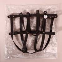 Портупея для сумки из искусственной кожи, 43 × 35 × 15 см, цвет коричневый/серебряный