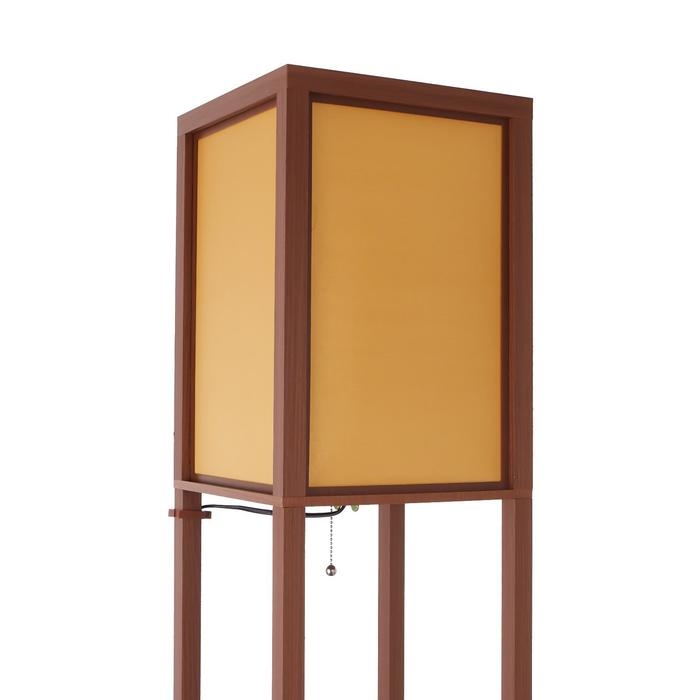 Торшер "Практик" Е27 40Вт 2хUSB коричневый 26х26х159 см