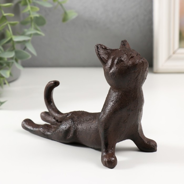 Сувенир чугун "Кот - Приветствие солнца" 16х6,5х10 см