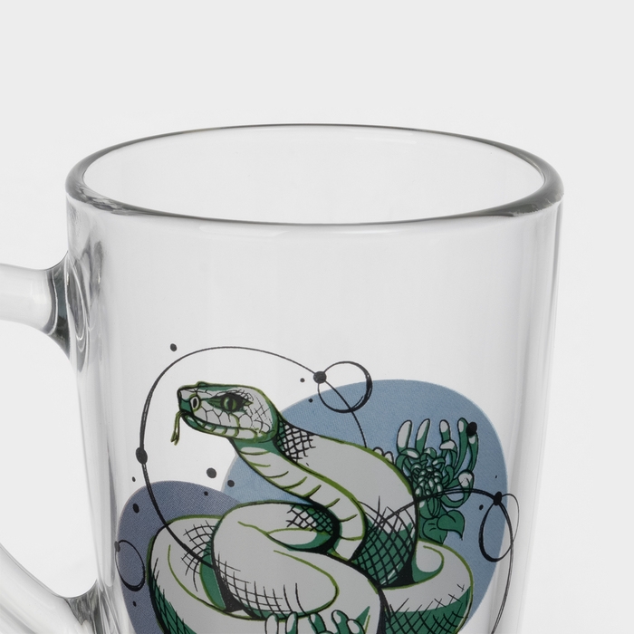 Кружка стеклянная кофейная «Змеи», 300 мл, МИКС