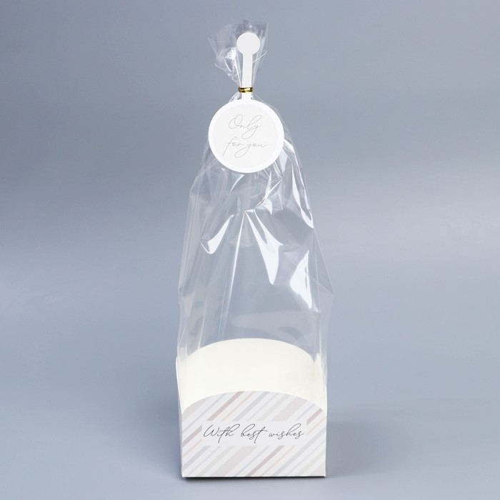 Пакет подарочный с коробкой, упаковка, «С наилучшими пожеланиями», 12 х 12 х 40 см Пакет подарочный с коробкой, упаковка, «С наилучшими пожеланиями», 12 х 12 х 40 см