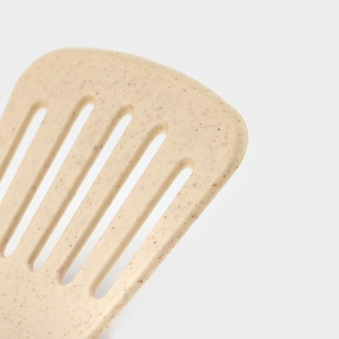 Лопатка с прорезями Доляна «Беж», 30 см, цвет бежевый Лопатка с прорезями Доляна «Беж», 30 см, цвет бежевый