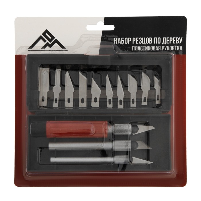 Набор резцов универсальных ЛОМ, пластиковая рукоятка, 13 шт. Набор резцов универсальных ЛОМ, пластиковая рукоятка, 13 шт.