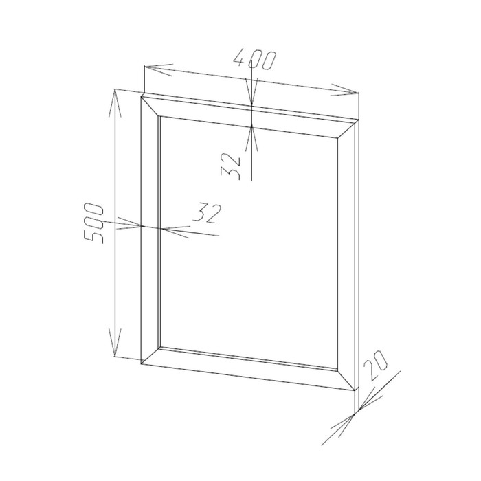 Зеркало «Турин»,  настенное 40×50 см рама пластик, 30 мм