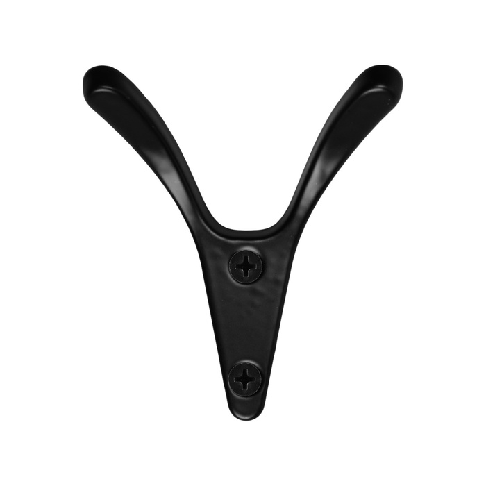 Крючок мебельный CAPPIO FOX, двухрожковый, черный Крючок мебельный CAPPIO FOX, двухрожковый, черный