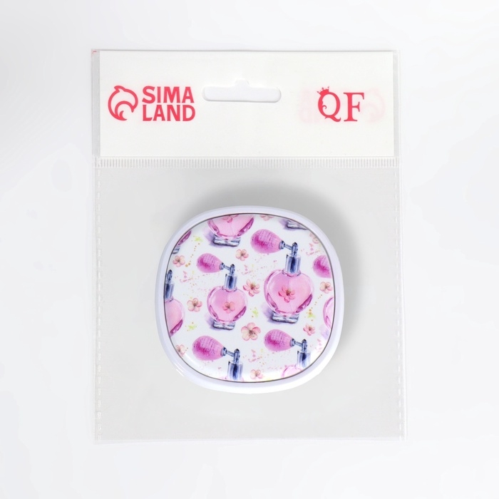 Зеркало складное «Флаконы», 7,5 × 7,5 см, цвет розовый/фиолетовый Зеркало складное «Флаконы», 7,5 × 7,5 см, цвет розовый/фиолетовый