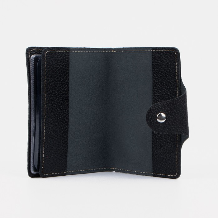 Обложка для автодокументов и паспорта, отдел для купюр, флотер, цвет чёрный Обложка для автодокументов и паспорта, отдел для купюр, флотер, цвет чёрный