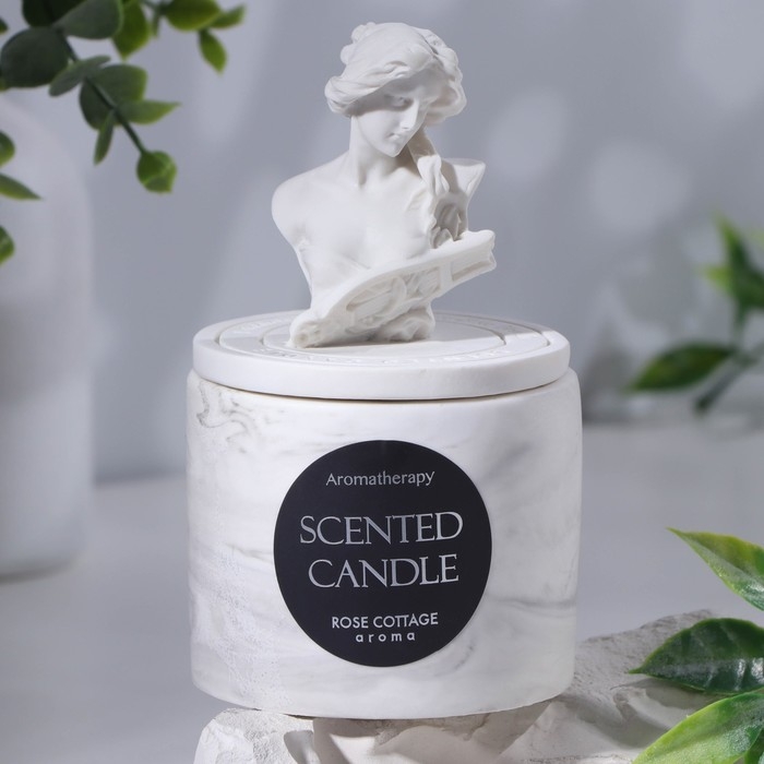 Свеча в бетоне ароматическая  Свеча в бетоне ароматическая "Персик", соевый воск