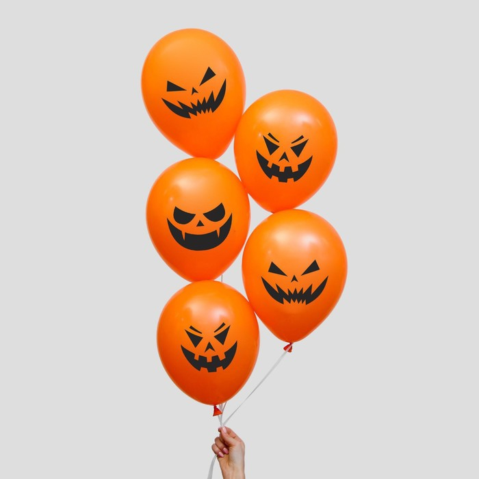 Шар латексный 12" «Страшные тыквы», 50 шт., МИКС