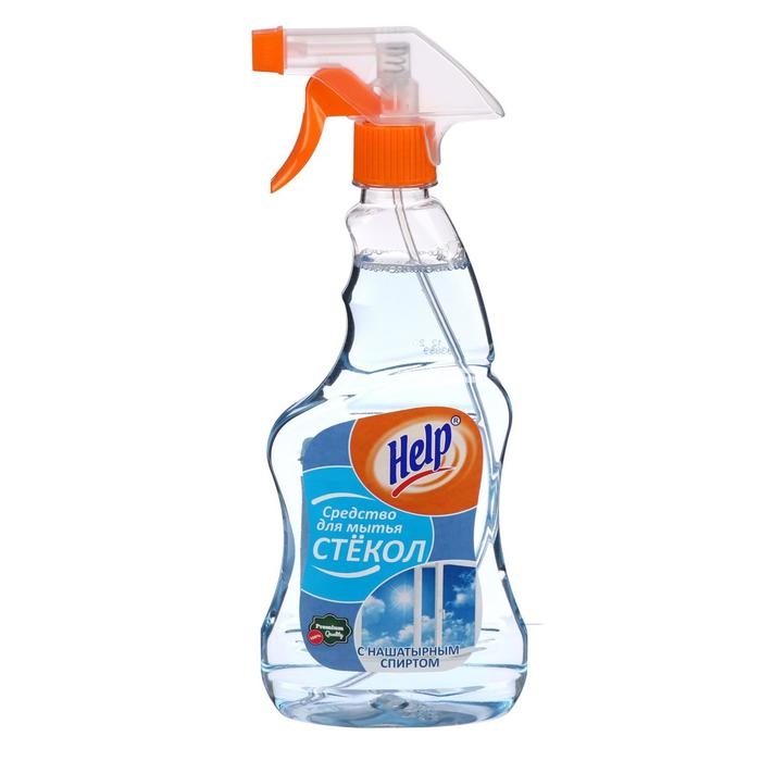 Средство для мытья стёкол Help, с нашатырным спиртом, 500 мл Средство для мытья стёкол Help, с нашатырным спиртом, 500 мл