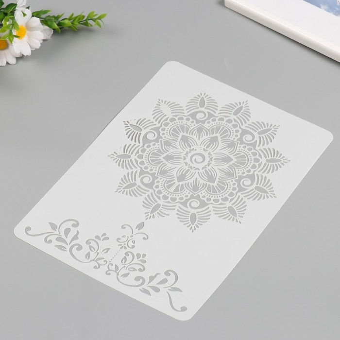 Трафарет пластик Трафарет пластик "Мандала" 21х29,7 см