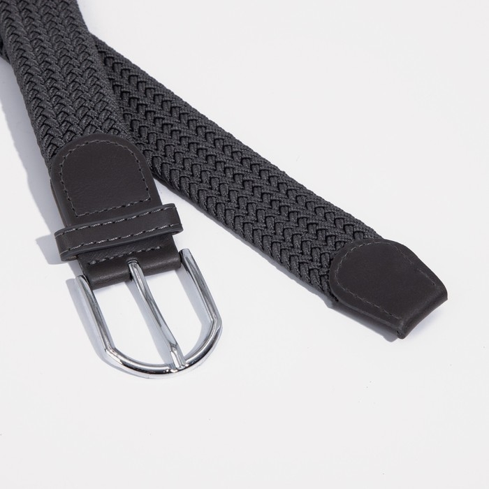 Ремень женский, ширина 3,5 см, пряжка металл, цвет серый