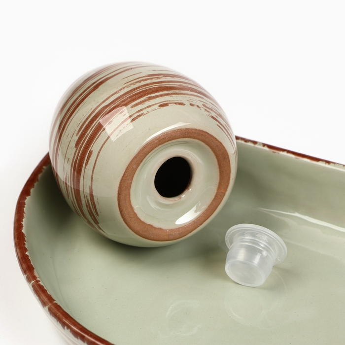 Набор для специй Набор для специй "Премиум Трио" солонка+перечница+подставка для зубочисток, мята