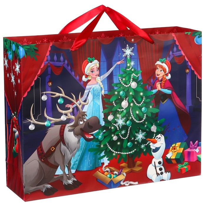 Новый год. Пакет подарочный, 40х31х11.5 см, упаковка, Холодное сердце МИКС Новый год. Пакет подарочный, 40х31х11.5 см, упаковка, Холодное сердце МИКС