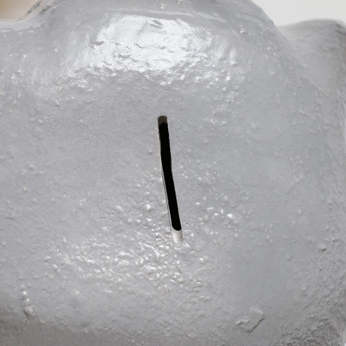 Копилка Копилка "Кот с бантом и рыбкой" серый, 38см