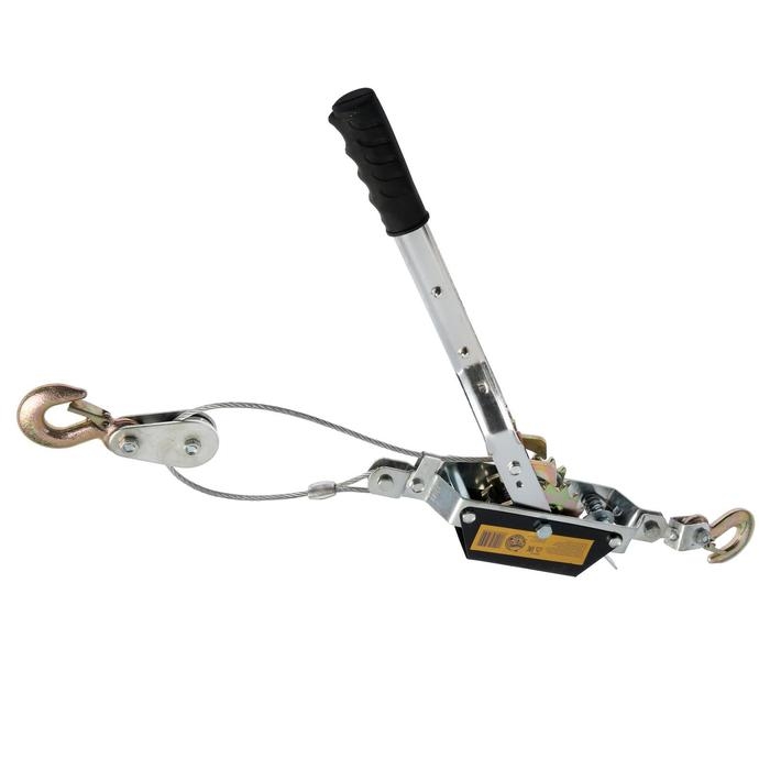 Лебедка рычажная ТУНДРА, двойное храповое колесо, тяга 1.5 т (подъем 0.6 т), трос 2 метра Лебедка рычажная ТУНДРА, двойное храповое колесо, тяга 1.5 т (подъем 0.6 т), трос 2 метра