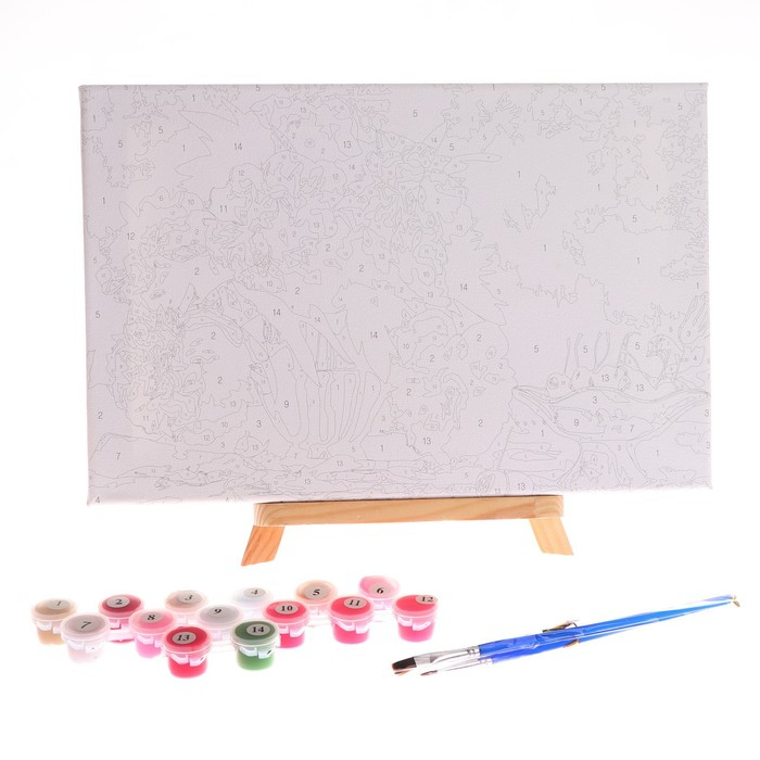 Картина по номерам на холсте с подрамником «Розовые пионы», 30х20 см