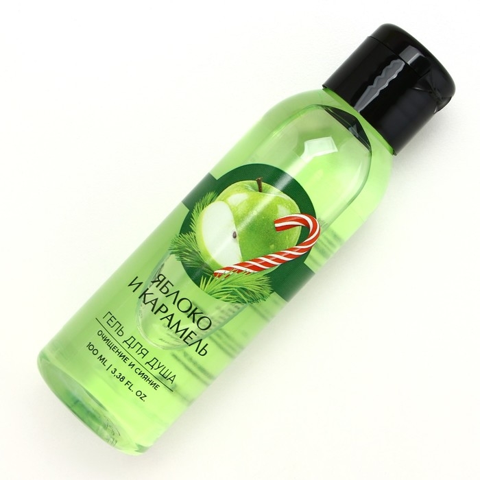 Гель для душа, 100 мл, аромат яблока и карамели, Новый Год Гель для душа, 100 мл, аромат яблока и карамели, Новый Год