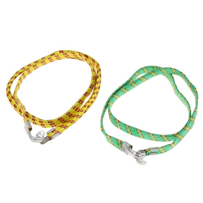 Резинка для крепления багажа TORSO, 100 см, d1.75 мм, металлические крючки, МИКС, набор 2 шт Резинка для крепления багажа TORSO, 100 см, d1.75 мм, металлические крючки, МИКС, набор 2 шт