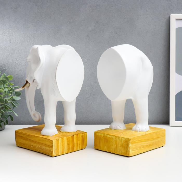 Держатель для книг  Держатель для книг "Белый слон" набор из 2 шт 35х11х25 см