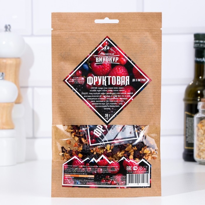 Набор из трав и специй для приготовления настойки Набор из трав и специй для приготовления настойки "Фруктовая"