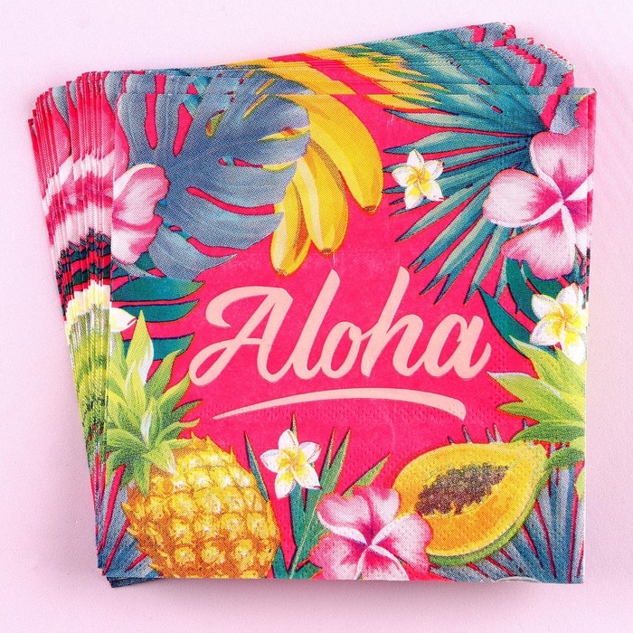 Салфетки бумажные Aloha, 25 × 25 см, в наборе 20 шт. Салфетки бумажные Aloha, 25 × 25 см, в наборе 20 шт.