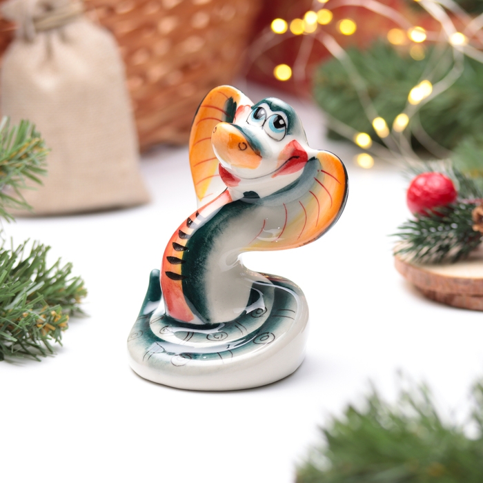 Сувенир Сувенир "Змея Гера", гжель, цвет, 11 см