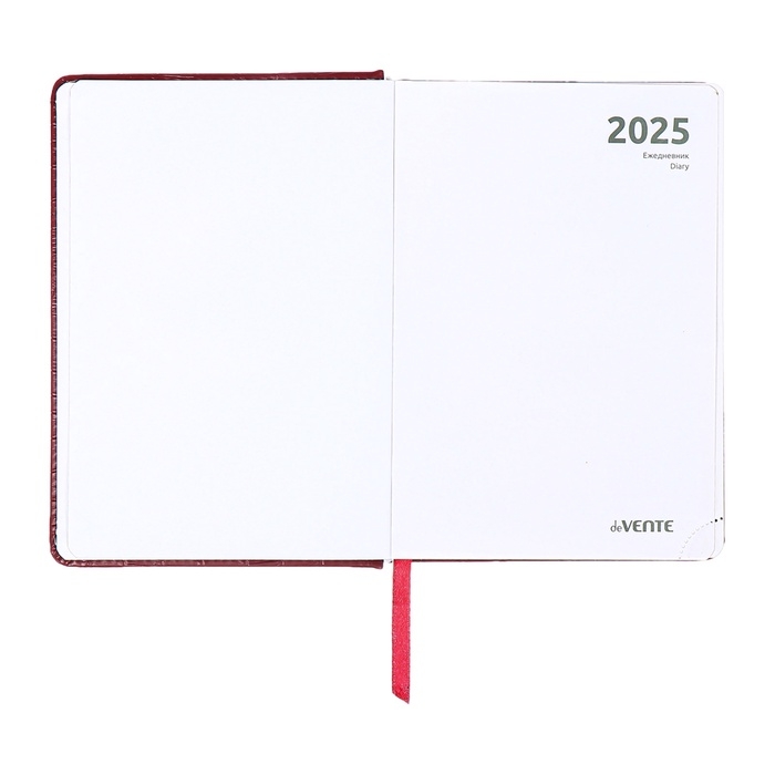 Ежедневник датированный 2025 B6 168 листов, deVENTE. Wild, твердая обложка кожзам с поролоном, перфорация, ляссе, блок 70, бордо Ежедневник датированный 2025 B6 168 листов, deVENTE. Wild, твердая обложка кожзам с поролоном, перфорация, ляссе, блок 70, бордо