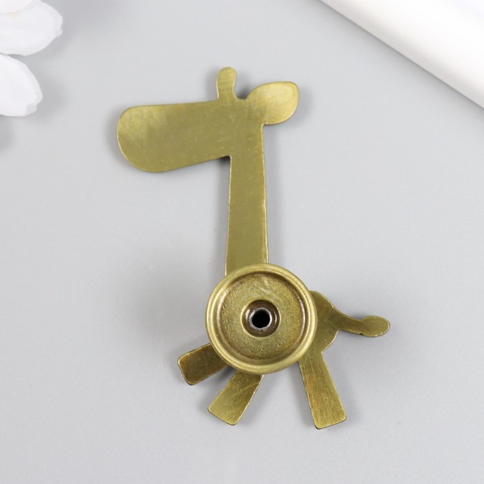 Ручка для шкатулки металл Ручка для шкатулки металл "Жираф" бронза 7,7х5,5х2,3 см