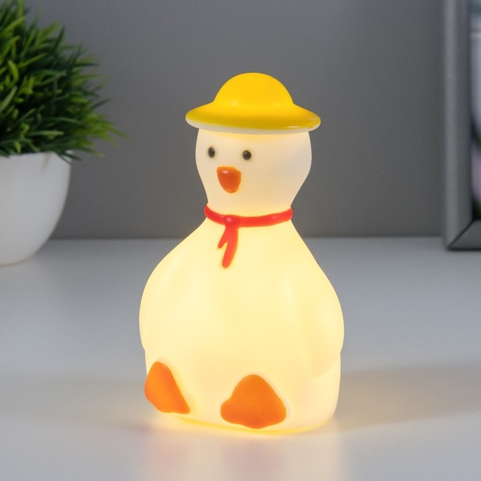 Ночник Ночник "Кряква" LED 1Вт 3х LR44 белый 7х5х11,5см RISALUX