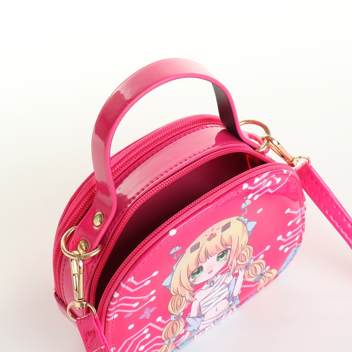 Сумка детская для девочки на молнии «Выбражулька», цвет малиновый