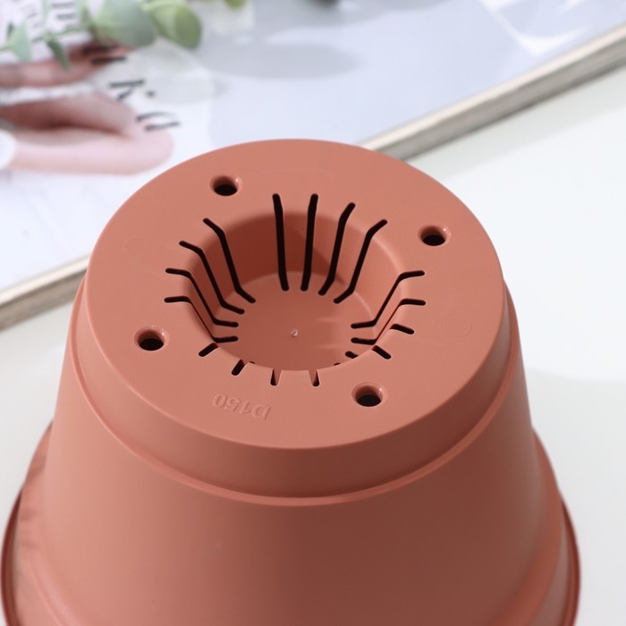 Горшок для цветов с поддоном Mint, 1,2 л, d=15 см, h=11,3 см, цвет терракотовый Горшок для цветов с поддоном Mint, 1,2 л, d=15 см, h=11,3 см, цвет терракотовый