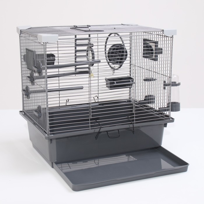Клетка для птиц Клетка для птиц "Пижон" №100, разборная, 42 х 30 х 37см (укомплект.) серая