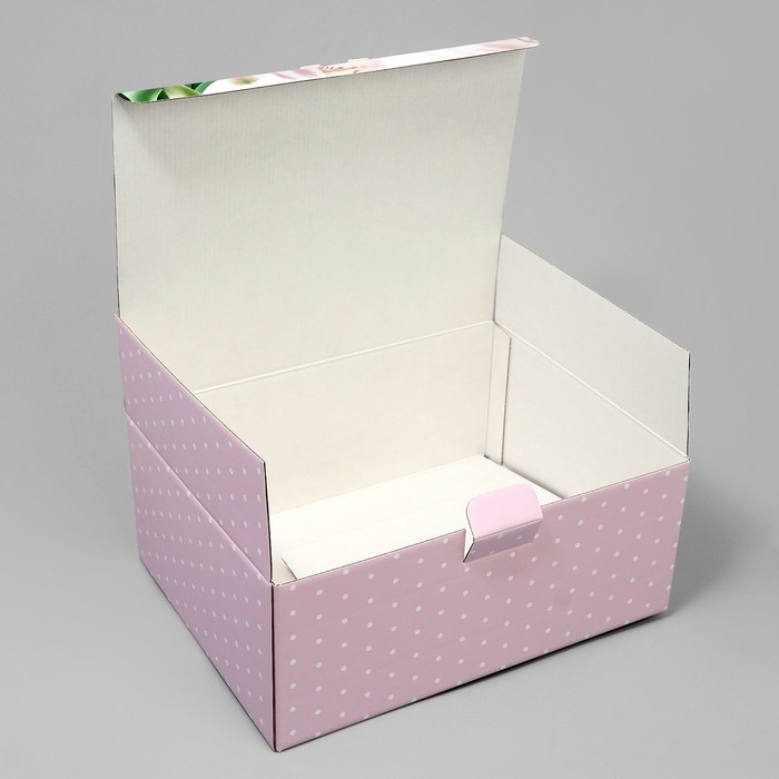 Коробка‒пенал, упаковка подарочная, «Самой нежной», 30 х 23 х 12 см