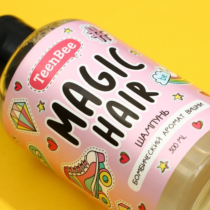 Шампунь для волос, увлажнение и питание, 300 мл, аромат вишни, TeenBee