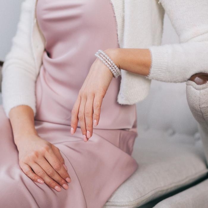 Браслет жемчуг «Пружинка» яркость, шар №6, цвет белый в серебре, d=6 см Браслет жемчуг «Пружинка» яркость, шар №6, цвет белый в серебре, d=6 см